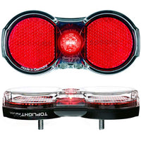Busch + Müller Toplight Flat permanent Batterie-Rücklicht schwarz/rot – aktuelle Variante