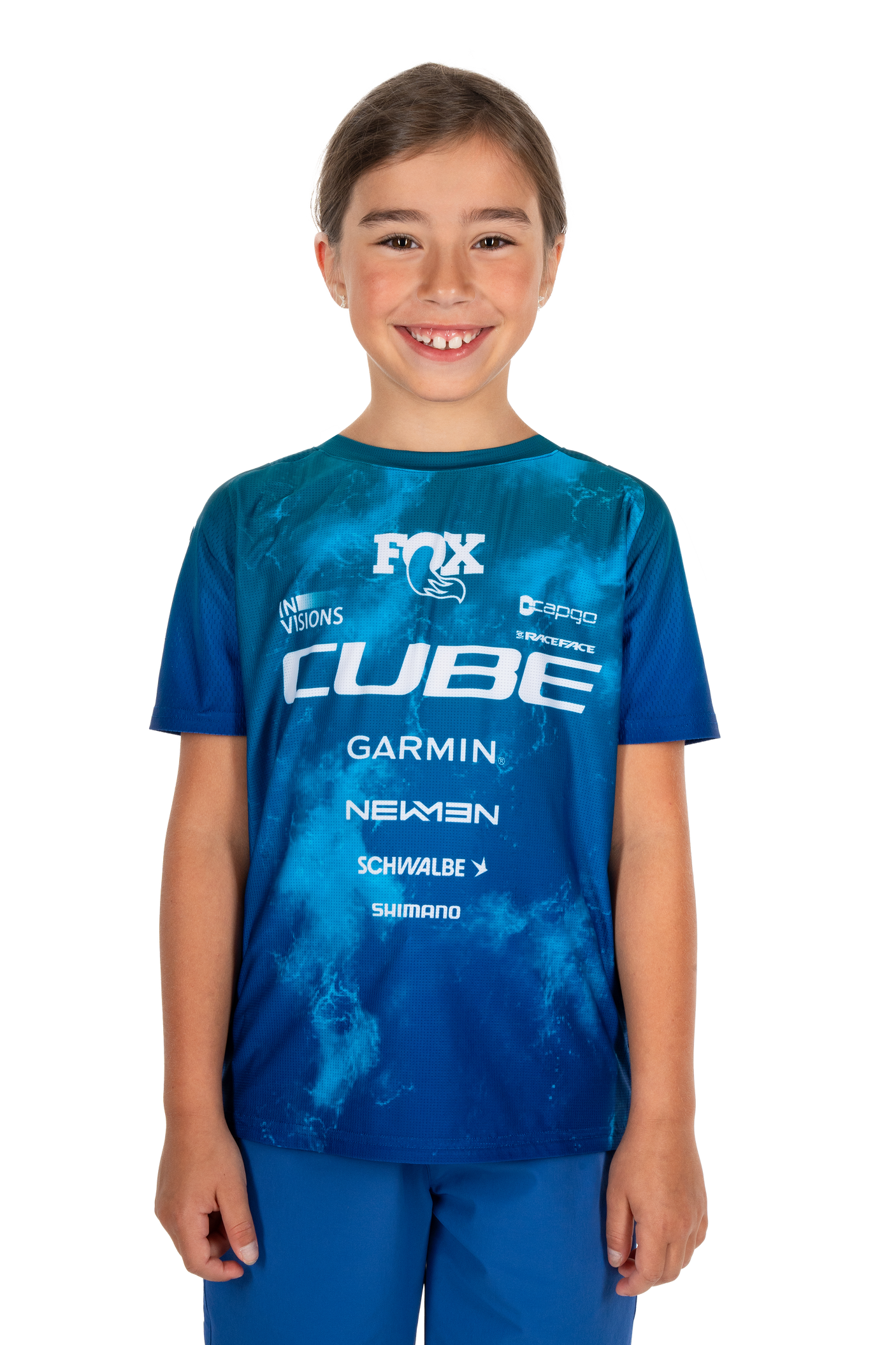 Cube MTB Trikot ROOKIE X Actionteam kurzarm blue´n´green