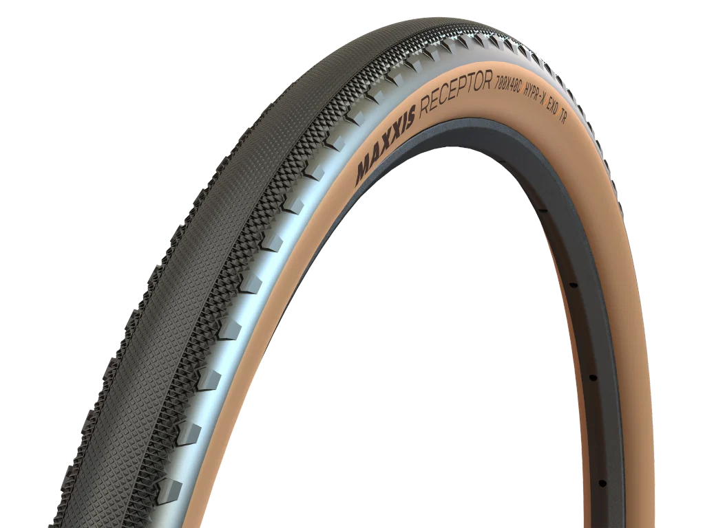 Maxxis Receptor Gen.2 Reifen 28" EXO Protection, TR Tubeless Ready, HYPR-X Compound tanwall