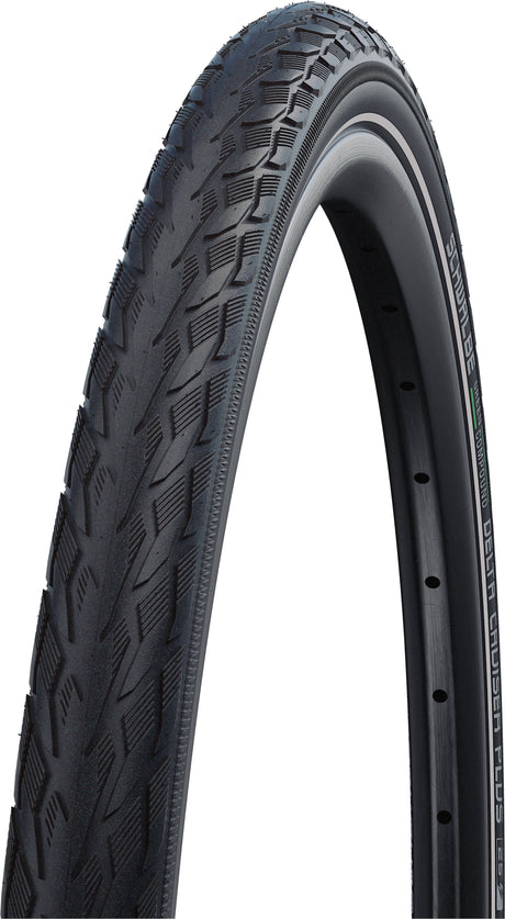 Schwalbe Delta Cruiser Plus Active Drahtreifen 26x1.75" PunctureG E-25 Green Compound Reflex schwarz