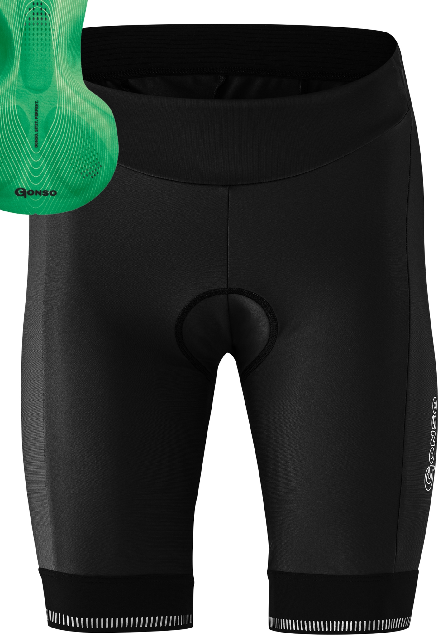Gonso SITIVO - Damen-Radshort black / bright green
