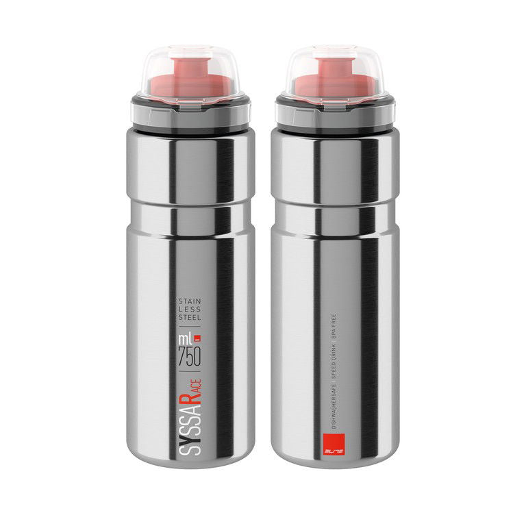 Elite Syssa Race Drinking Bottle 750ml silver glossy