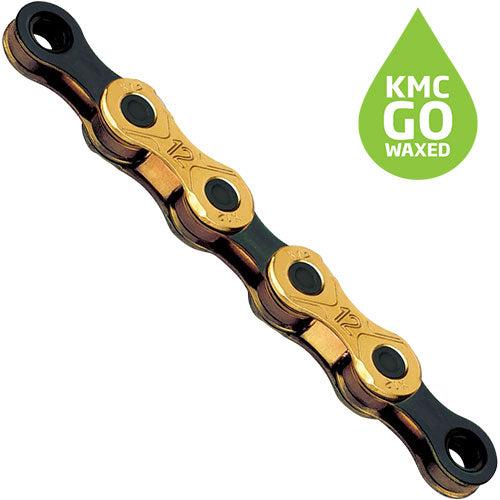 KMC X12 Kette 12-fach 126 Glieder gewachst gold/schwarz