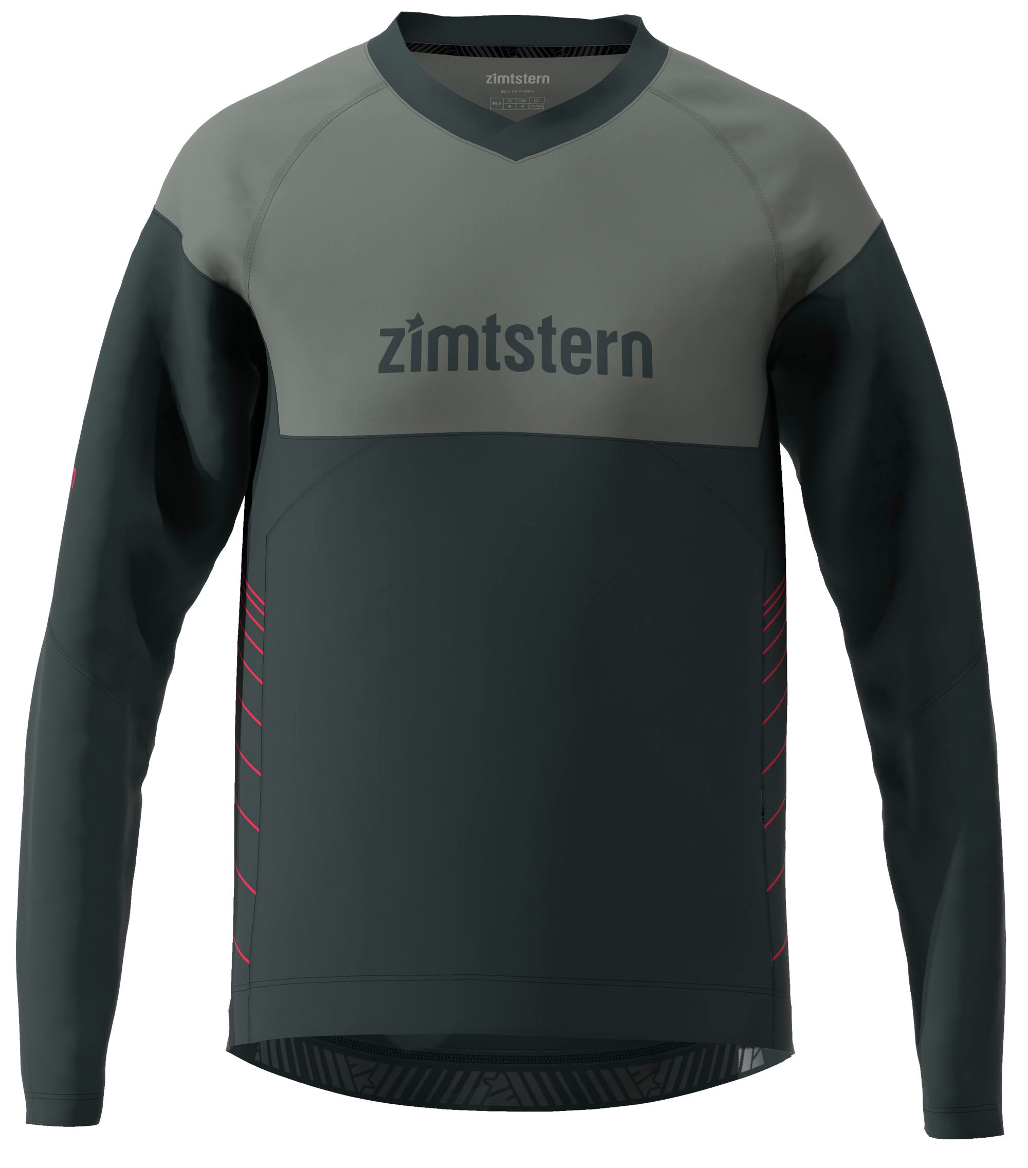 Zimtstern Bulletz Shirt LS Men Pirate Black/Jester Red