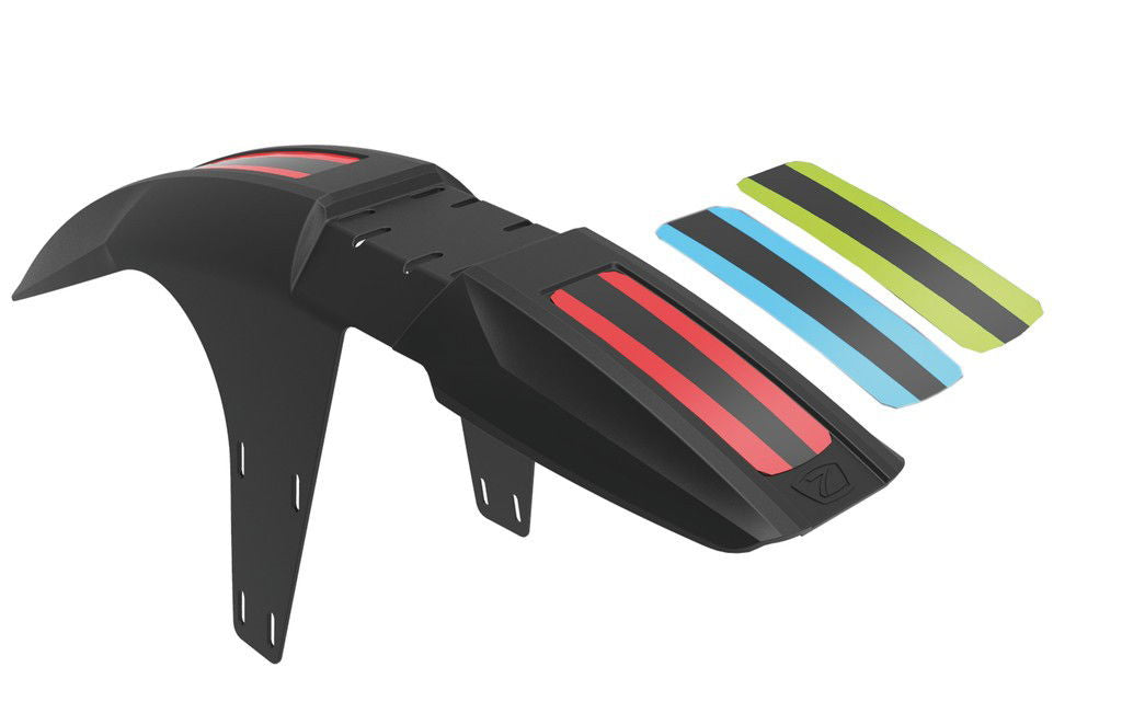 Zefal FM30 Steckblech VR mit 3 unterschiedlichen Stickern schwarz