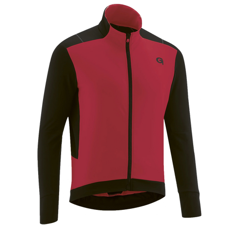 Gonso Bavella Langarm Trikot mit durchgehendem Reißverschluss Herren rot/schwarz