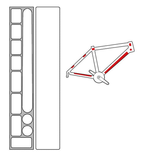 Zefal Skin Armor Set M Rahmenschutzfolie 12 Sticker