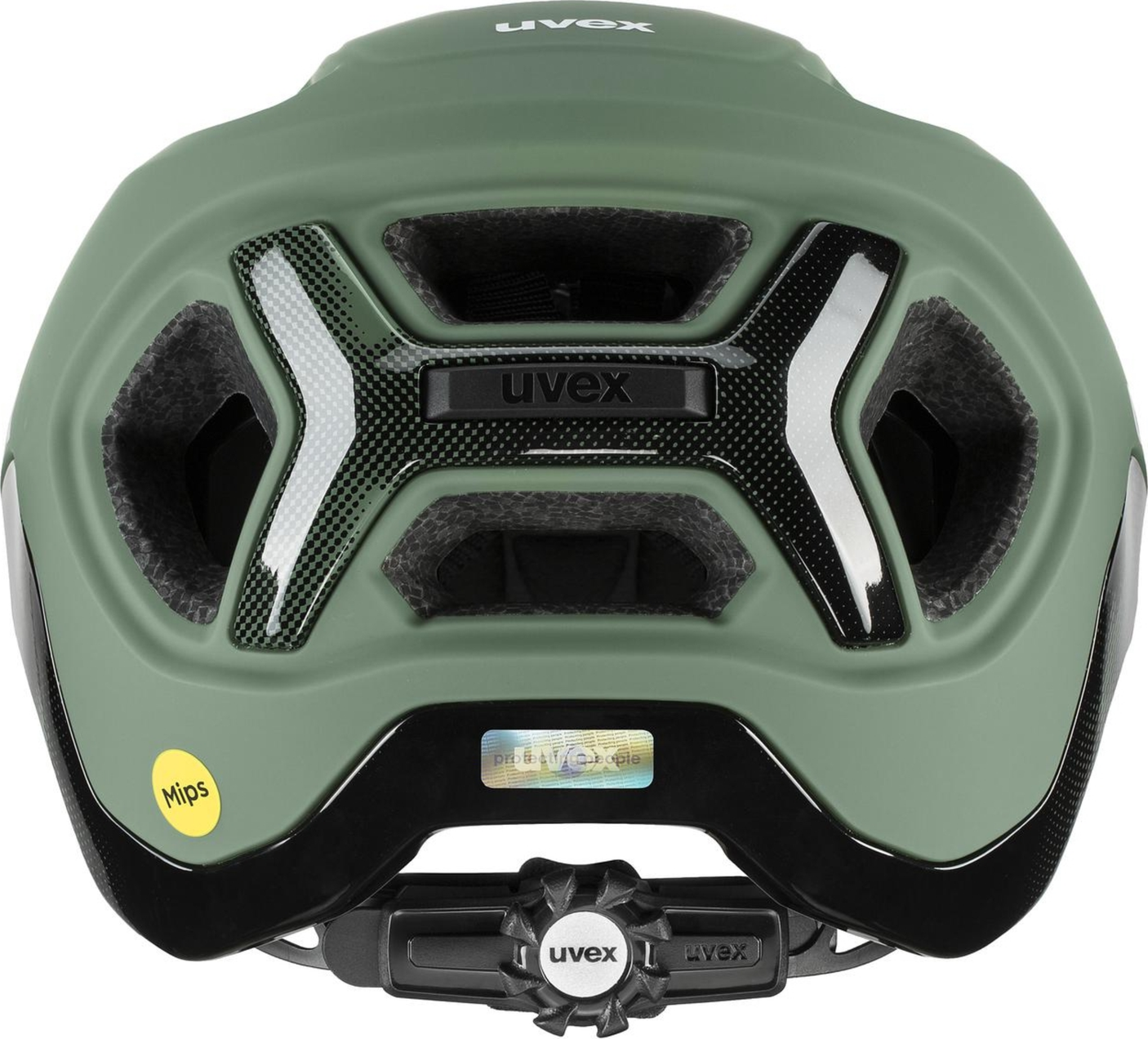 uvex React Mips MTB-Helm Moss Green-Black Matt