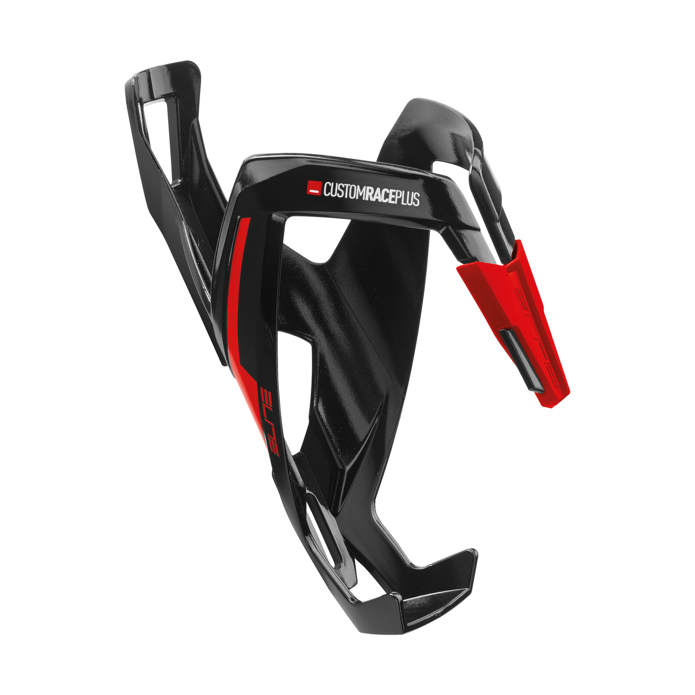 Elite Custom Race Plus Flaschenhalter black glossy/red graphic