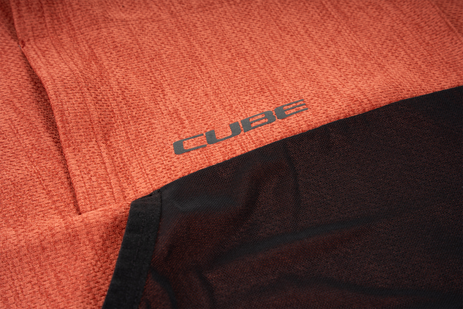 Cube GRAVEL Trikot Full Zip CARGO kurzarm red