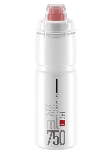 Elite Jet Plus Drinking Bottle 750ml clear/red logo