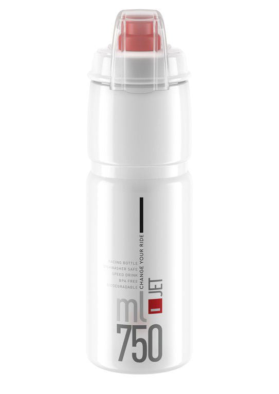 Elite Jet Plus Drinking Bottle 750ml clear/red logo