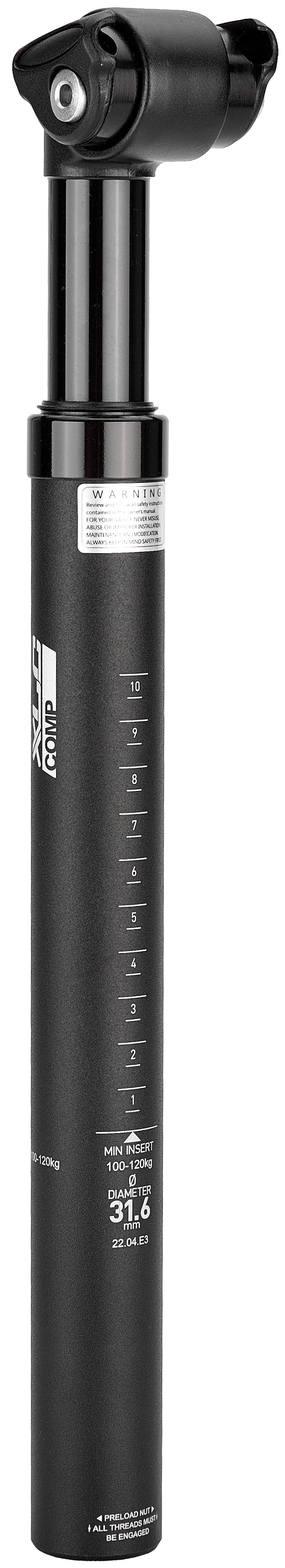 XLC Comp SP-S08 Suspension Seatpost Ø31,6mm for 100-120kg Riders black