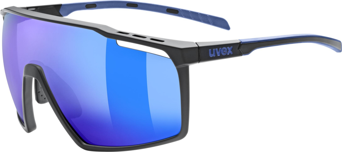 uvex Mtn Perform Radbrille Black-Blue Matt / Mirror Blue