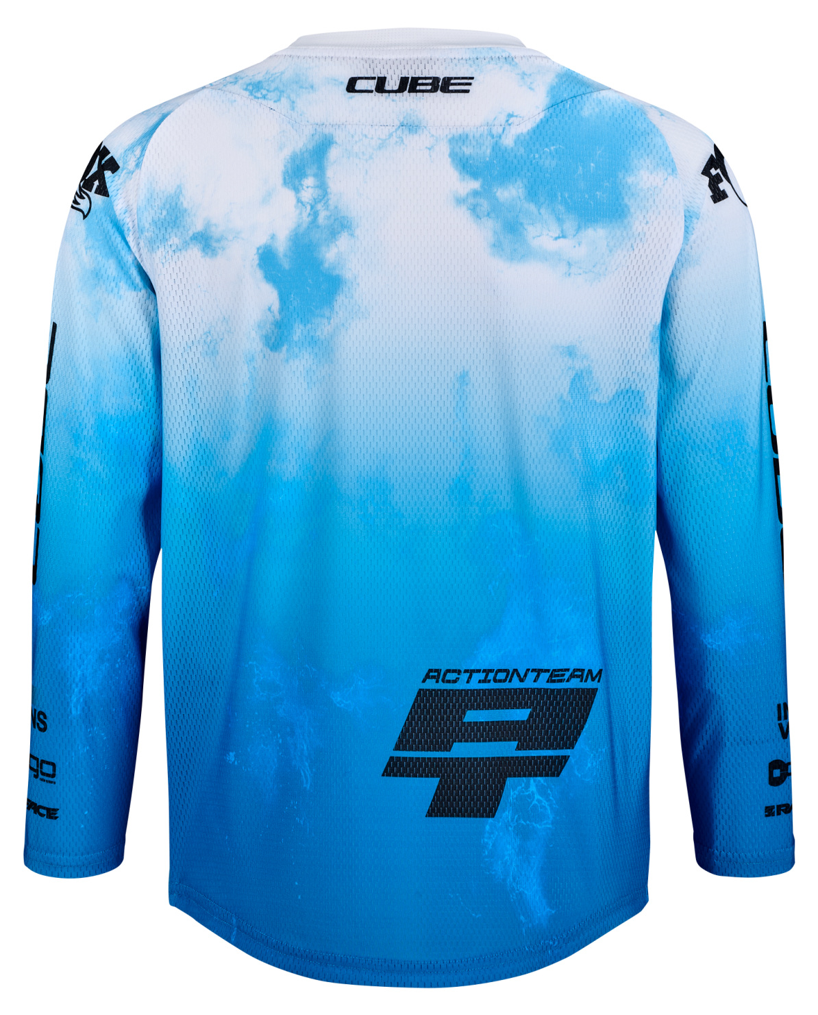 CUBE MTB Trikot ROOKIE X Actionteam langarm topas blue