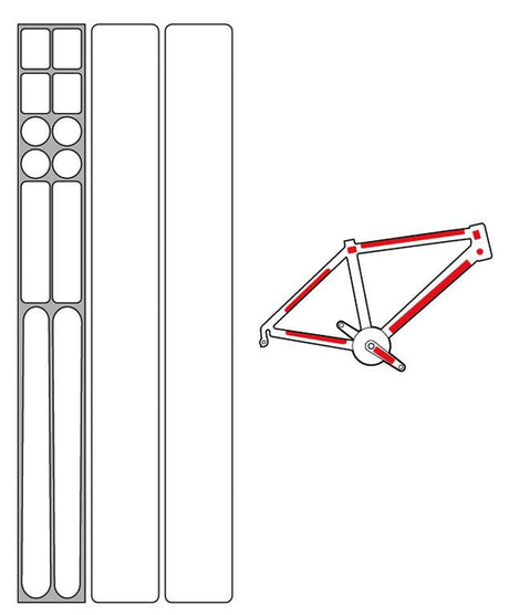 Zefal Skin Armor Set L Rahmenschutzfolie 14 Sticker