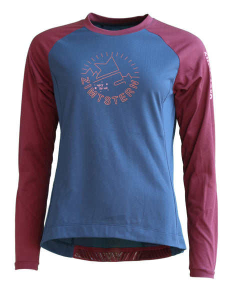 Zimtstern PureFlowz Shirt LS Wmns French Navy/Windsor Wine