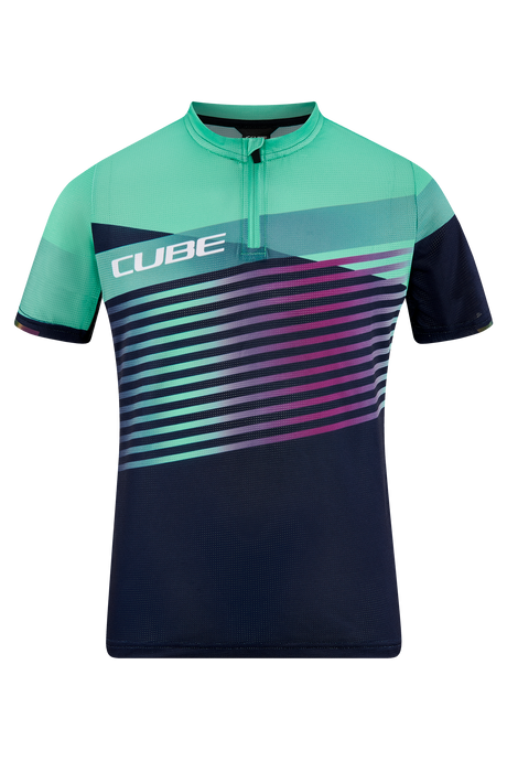 CUBE TEAMLINE Trikot ROOKIE kurzarm blue´n´mint