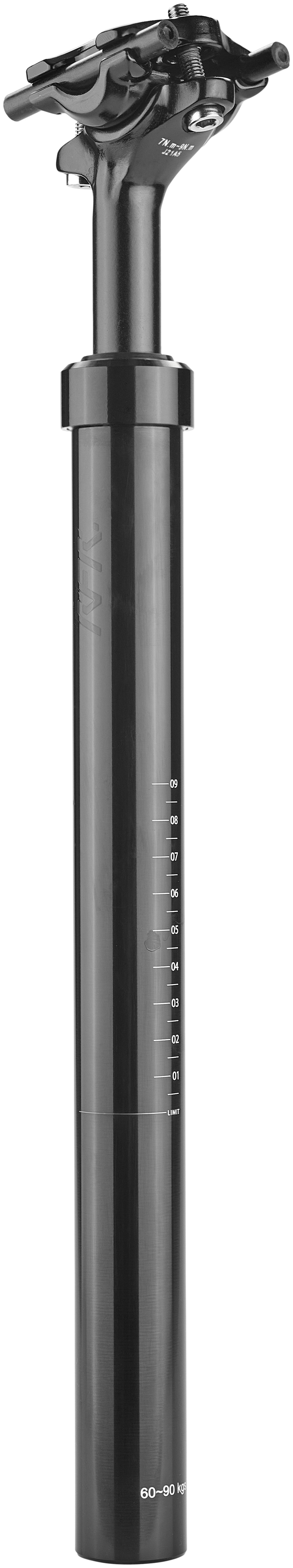 RFR Gefederte Sattelstütze (80 - 120 kg) Ø 31,6mm black