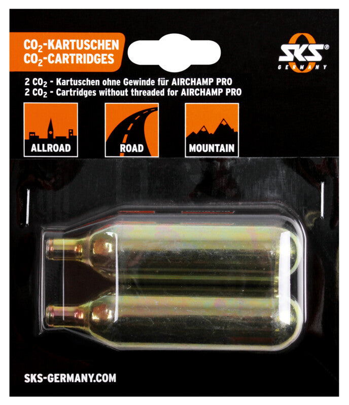 SKS Replacement cartridges für SKS Airchamp Pro CO2, 2 Stk