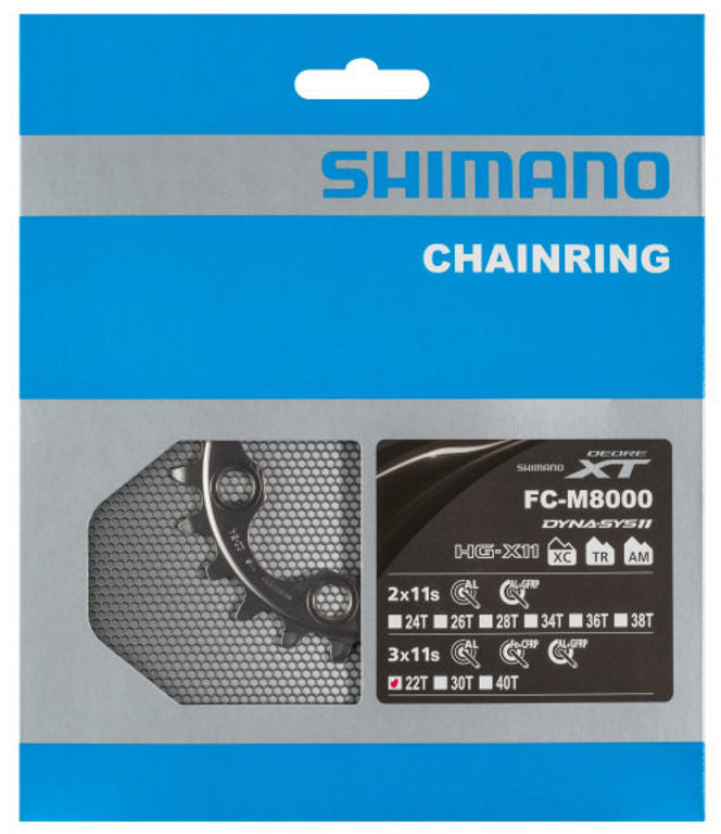 Shimano Deore XT FC-M8000 Kettenblatt für 40-32-22 Zähne 11-fach BB schwarz