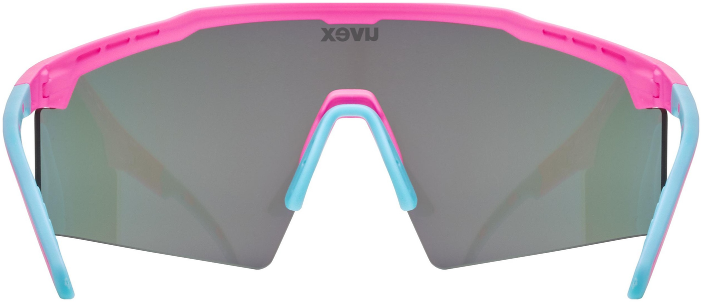 uvex Flowline Radbrille Pink Matt / Mirror Blue
