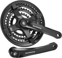 Shimano FC-TY501 Kurbelgarnitur 6/7/8-fach 48-38-28 Zähne mit Kettenschutzring schwarz – aktuelle Variante