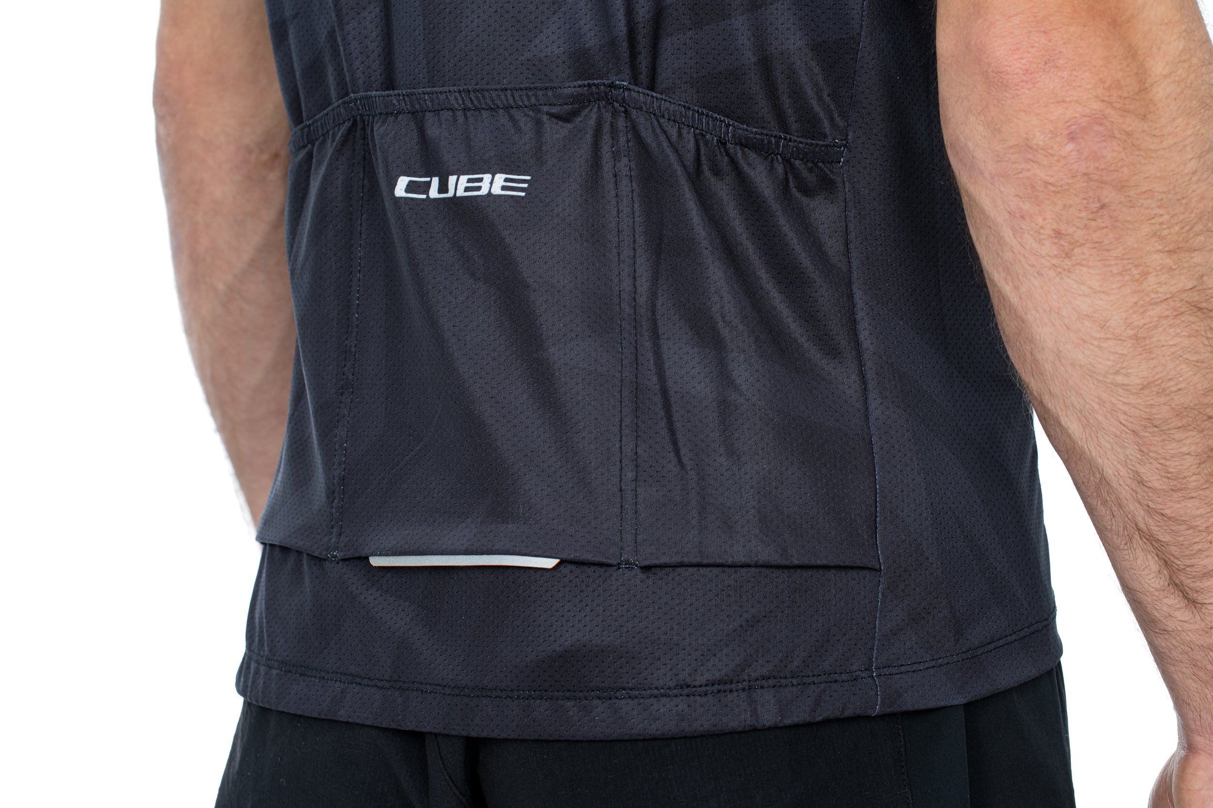 CUBE ATX Trikot Full Zip CMPT kurzarm black´n´grey