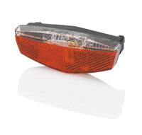 XLC Gepäckträger LED Batterieleuchten-Set inkl Reflektor mit USB-Ladebuchse – aktuelle Variante