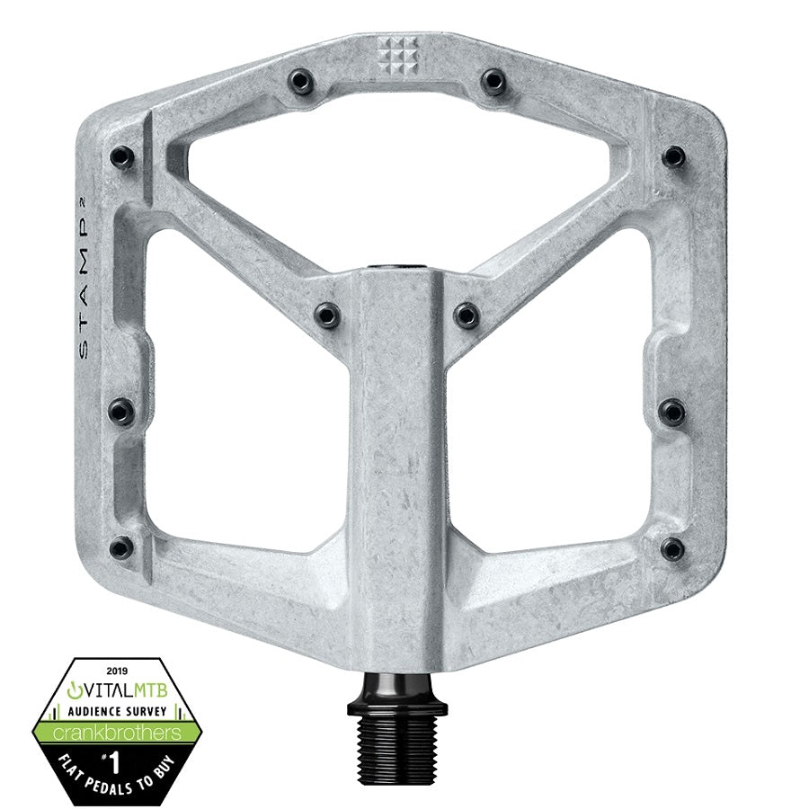 Crankbrothers Stamp 2 Large Plattform-Pedal  raw silver