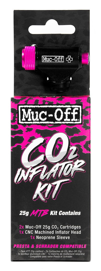 Muc-Off MTB Inflator Kit Kartuschen Luftpumpe schwarz/pink