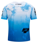 CUBE MTB Trikot X Actionteam kurzarm Herren topas blue