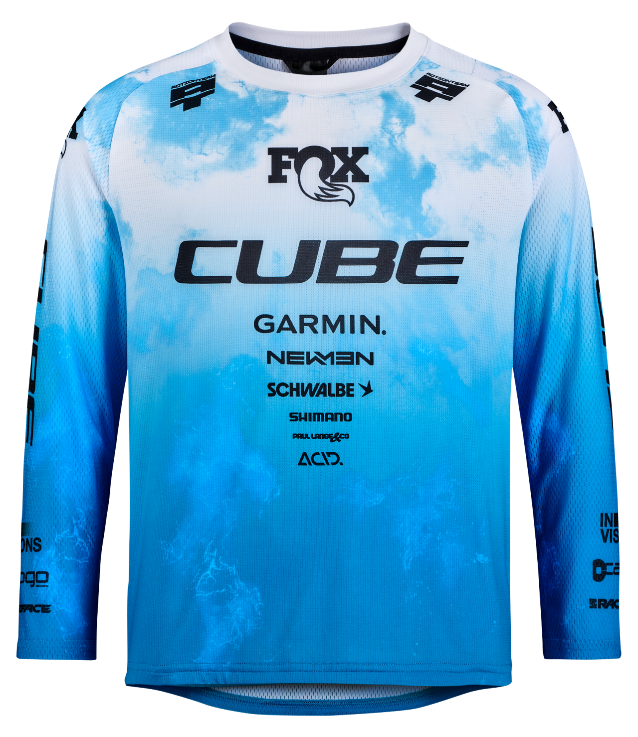 CUBE MTB Trikot ROOKIE X Actionteam langarm topas blue