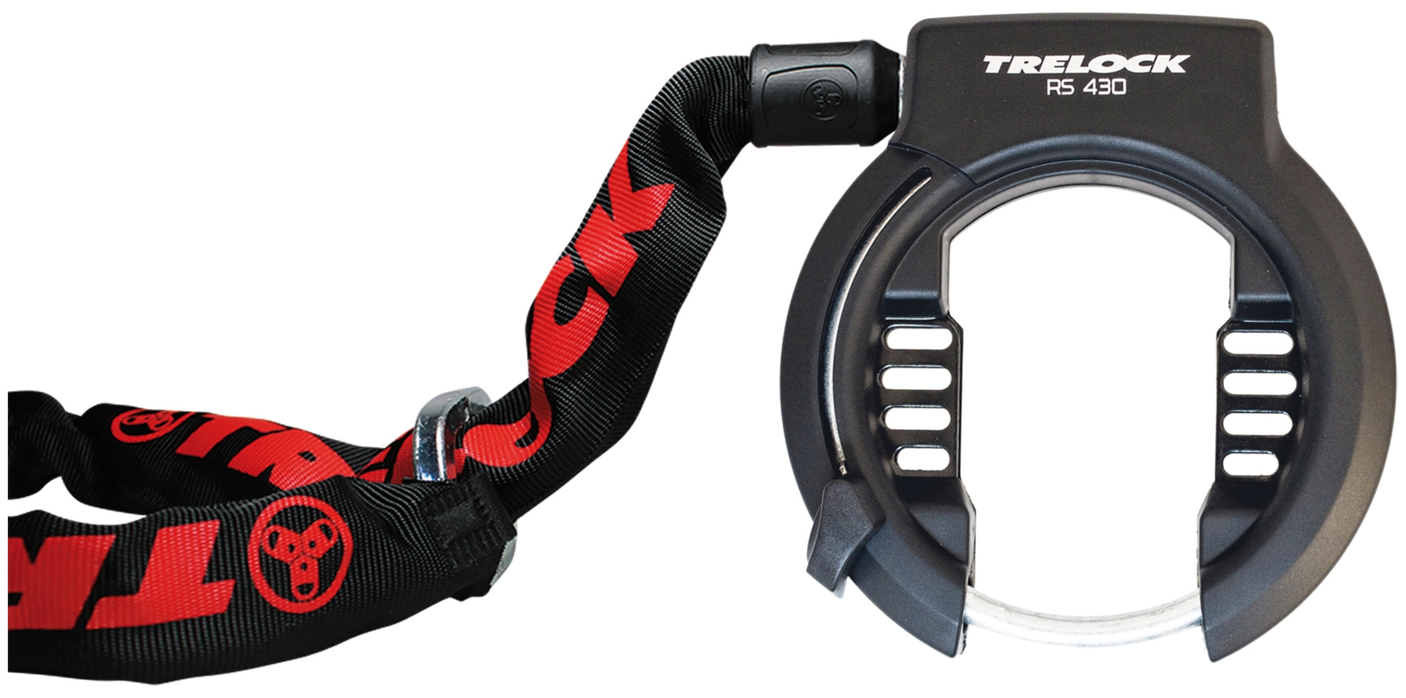 Trelock RS 430 P-O-C Rahmenschloss AZ + ZR 355 Plug-In Chain + Transporttasche