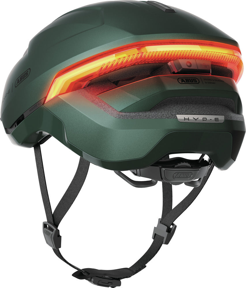 fahrradhelm grün schwarz Abus HYP-E Urban jungle grün Fahrradhelm | jungle green