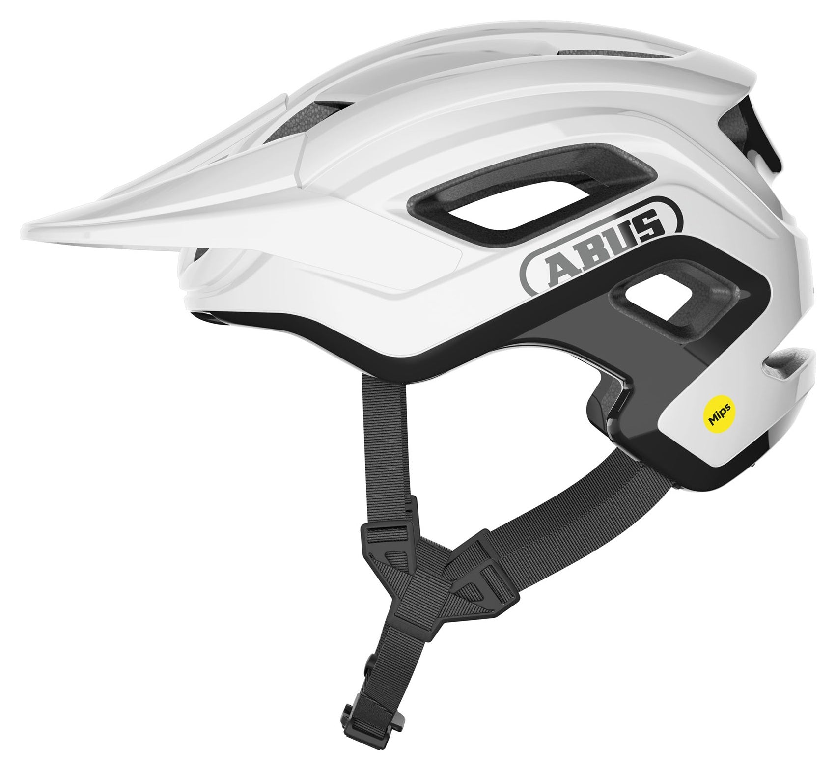 Abus CliffHanger MIPS Mountainbike Helm shiny white