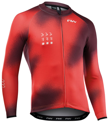 Northwave Blade Jersey LS Lava Red/Bordeaux