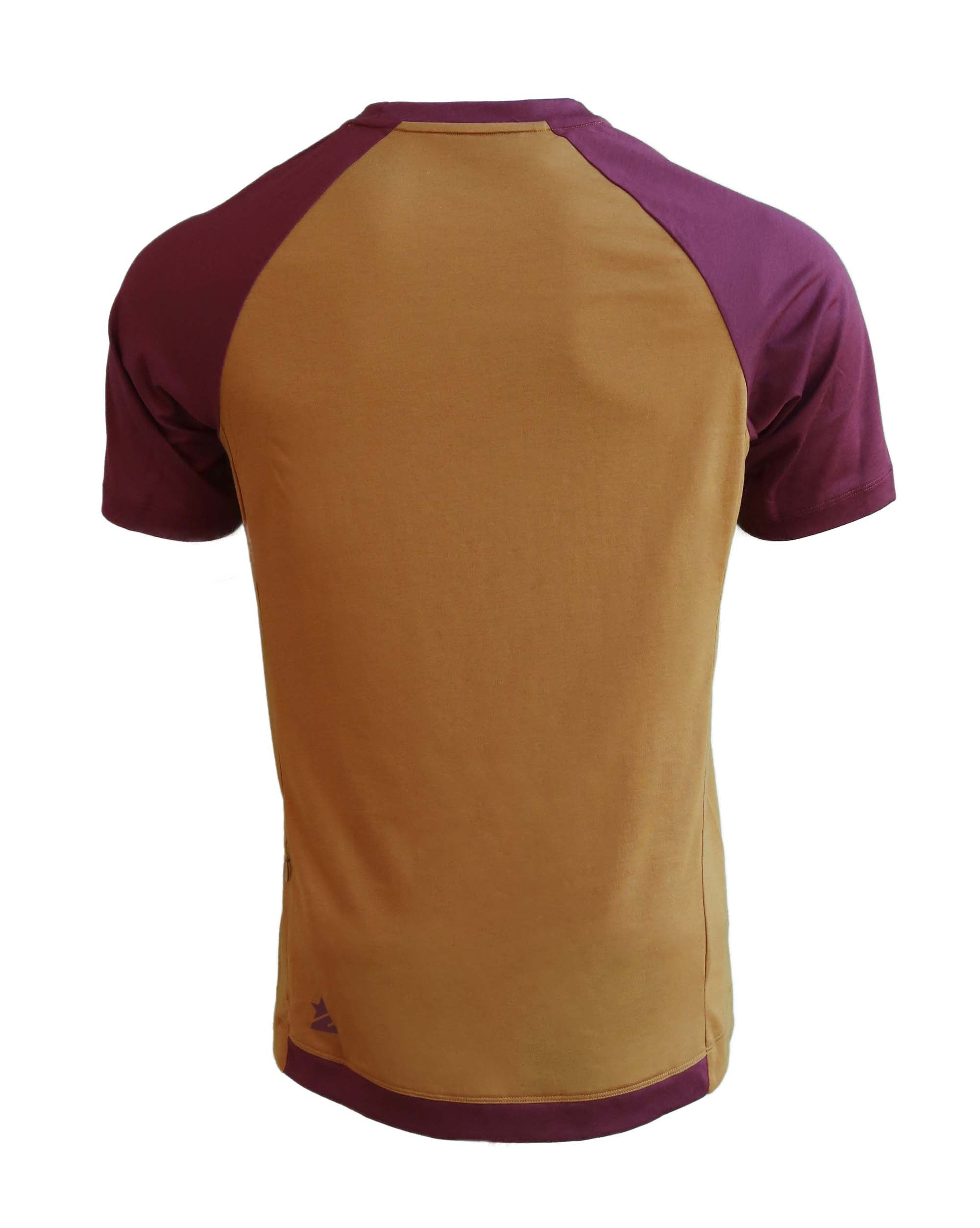 Zimtstern PureFlowz Shirt SS Men Golden Brown / Windsor Wine
