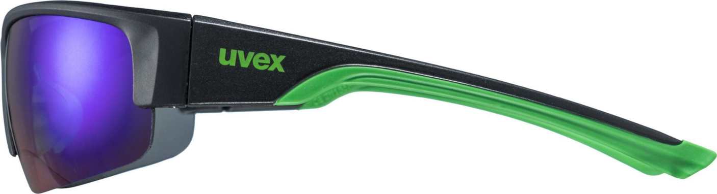 uvex Sportstyle 215 Radbrille Black Mat Green / Mirror Green