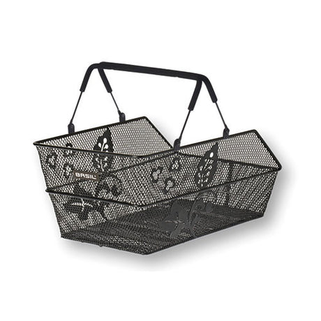 Basil Cento Flower Hinterradkorb Universal schwarz