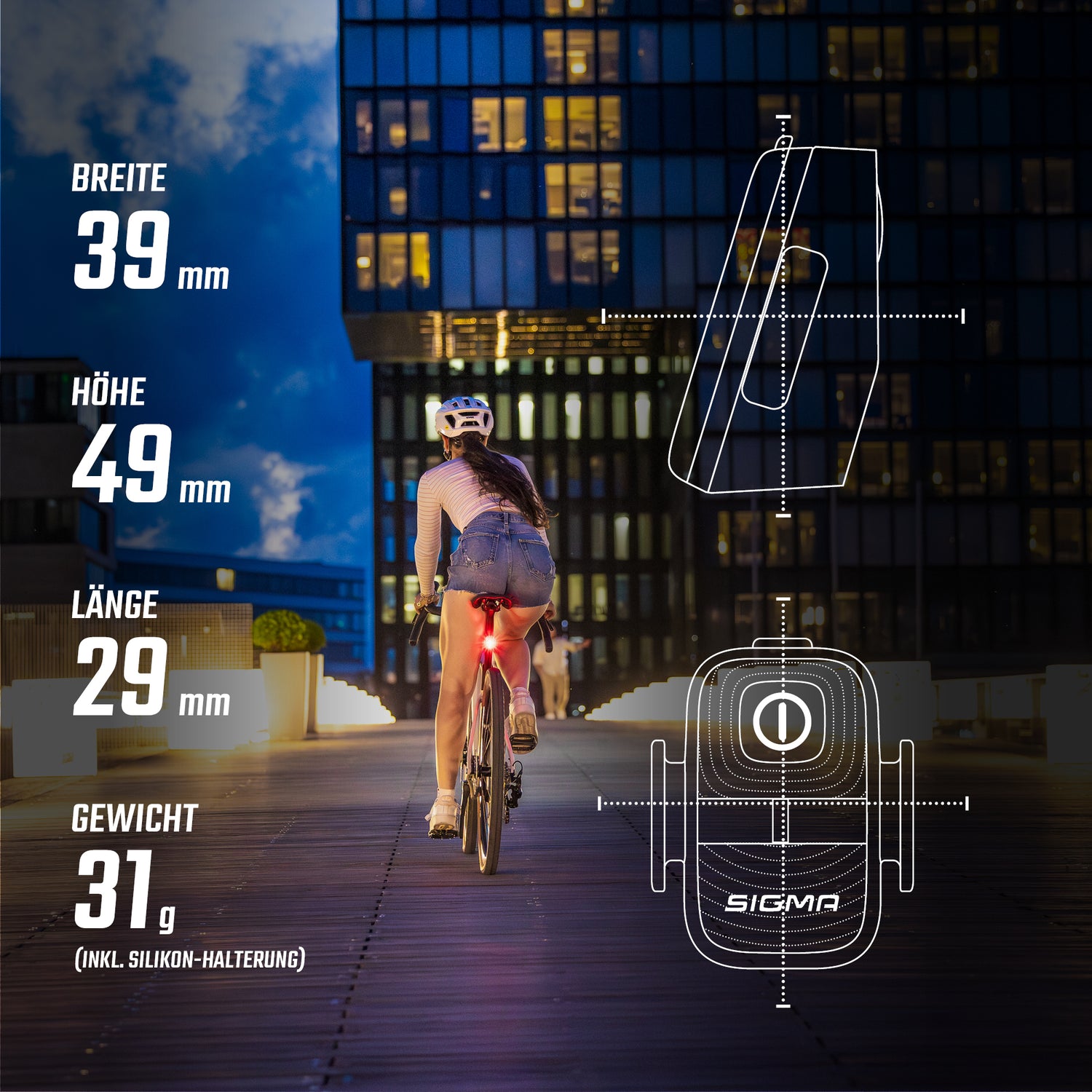 Sigma Hiro 10 Rücklicht