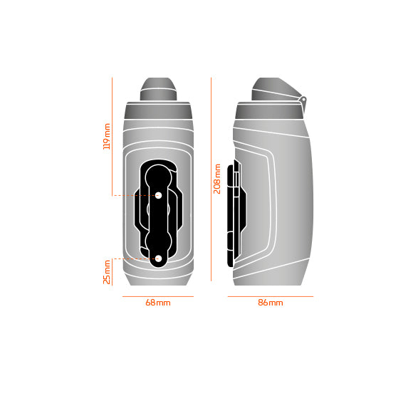Fidlock Twist Bottle 590 inkl. Base Fahrrad-Befestigung transparent/schwarz