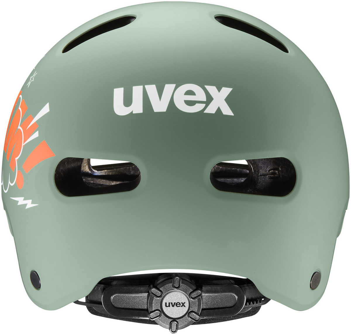 uvex Kid 4 Style bam moss green-papaya matt