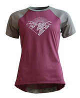 Zimtstern PureFlowz Shirt SS Wmns Windsor Wine/Dusty Olive