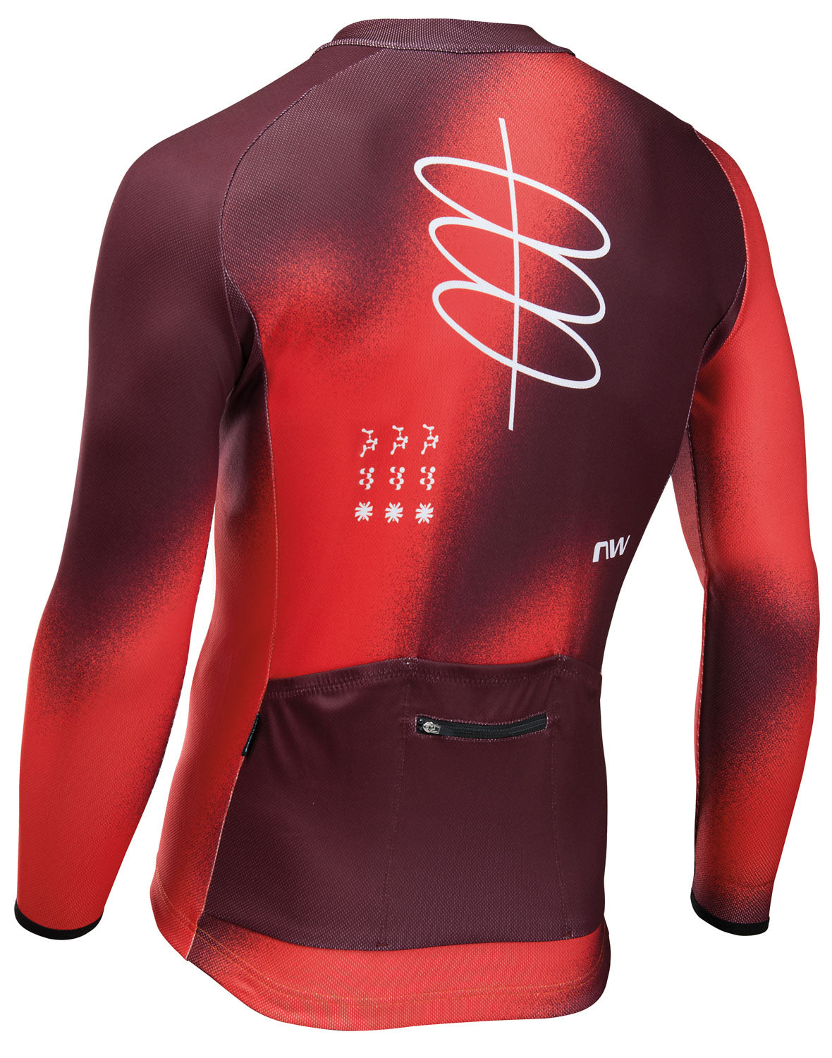 Northwave Blade Jersey LS Lava Red/Bordeaux