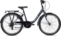 S'COOL chiX 24-K6 (2026) | 24 Zoll Kinderfahrrad | Dark Grey/Aqua – aktuelle Variante