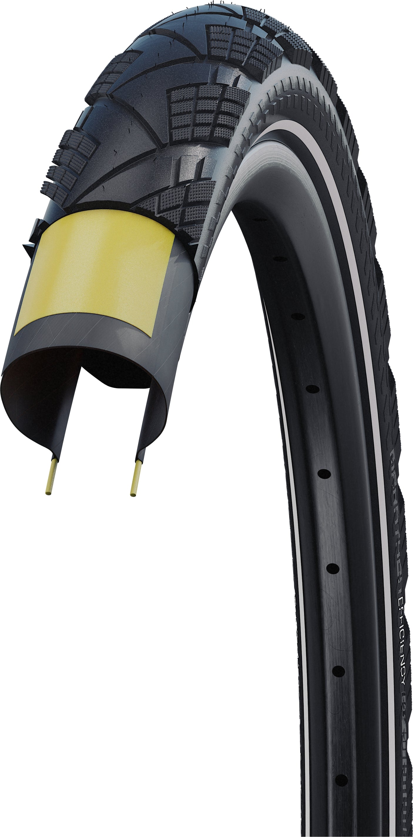 SCHWALBE Marathon Efficiency Evo Faltreifen 28x2.15" Addix Race V-Guard E-50 TLE Reflex schwarz