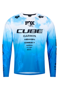 Cube MTB Trikot X Actionteam langarm topas blue