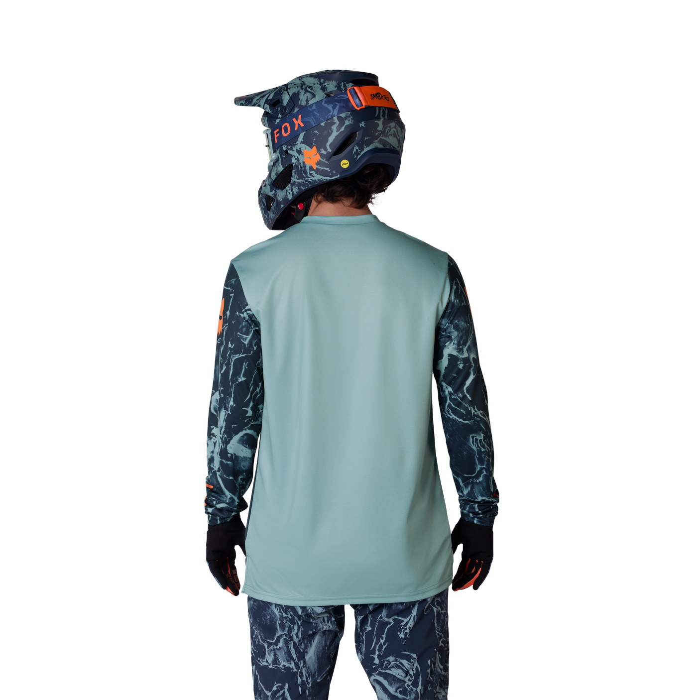 Fox Ranger LS Jersey Img Print Arctic Blue