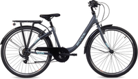 S'COOL chiX 26-K6 (2026) | 26 Zoll Jugendfahrrad | Dark Grey/Aqua – aktuelle Variante